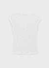 [MADE] Daychi Square Neck Cap Sleeve Short Sleeve Top