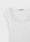 [MADE] Daychi Square Neck Cap Sleeve Short Sleeve Top