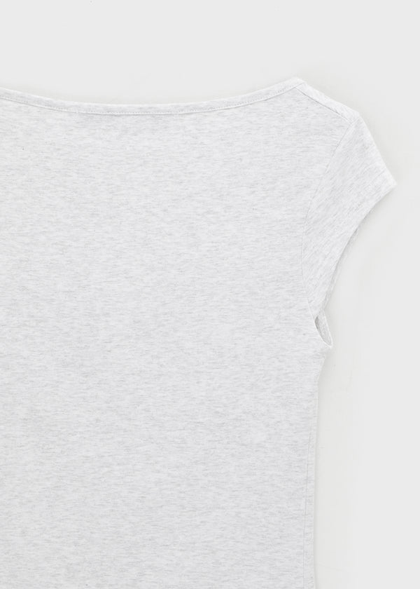 [MADE] Daychi Square Neck Cap Sleeve Short Sleeve Top