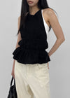 Camlong Halterneck Frill Sleeveless Blouse