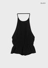 Camlong Halterneck Frill Sleeveless Blouse