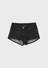 Tildy Low-waist Non-faded Raw Denim Shorts
