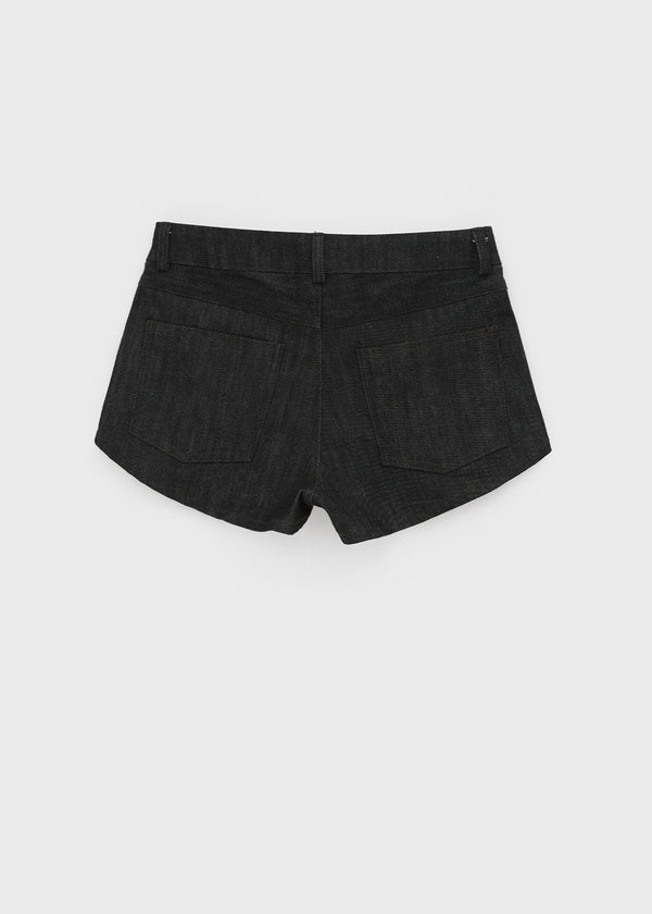 Tildy Low-waist Non-faded Raw Denim Shorts
