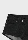 Tildy Low-waist Non-faded Raw Denim Shorts
