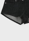 Tildy Low-waist Non-faded Raw Denim Shorts