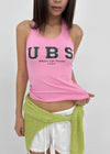Leving Dot Lettering Halter Sleeveless