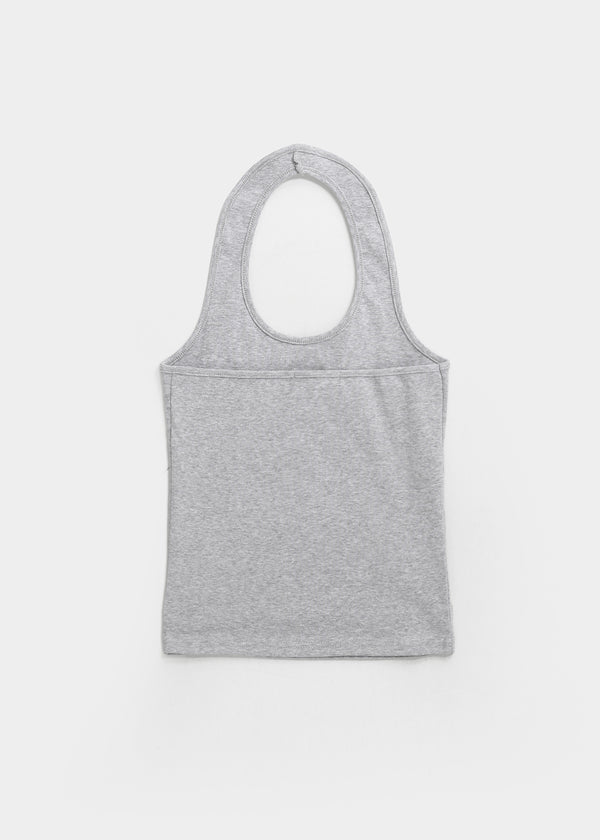 Leving Dot Lettering Halter Sleeveless