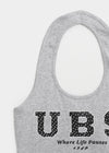 Leving Dot Lettering Halter Sleeveless