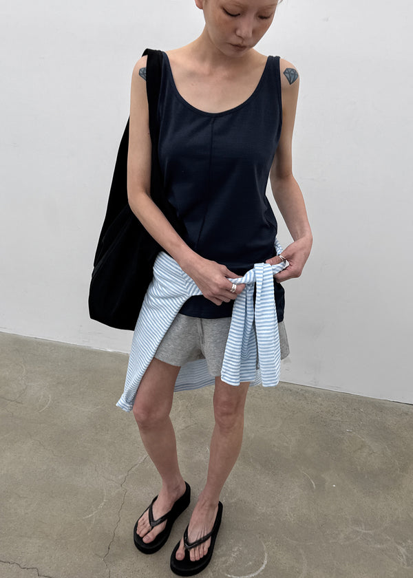 [MADE] Neko Pintuck Long Sleeveless Top