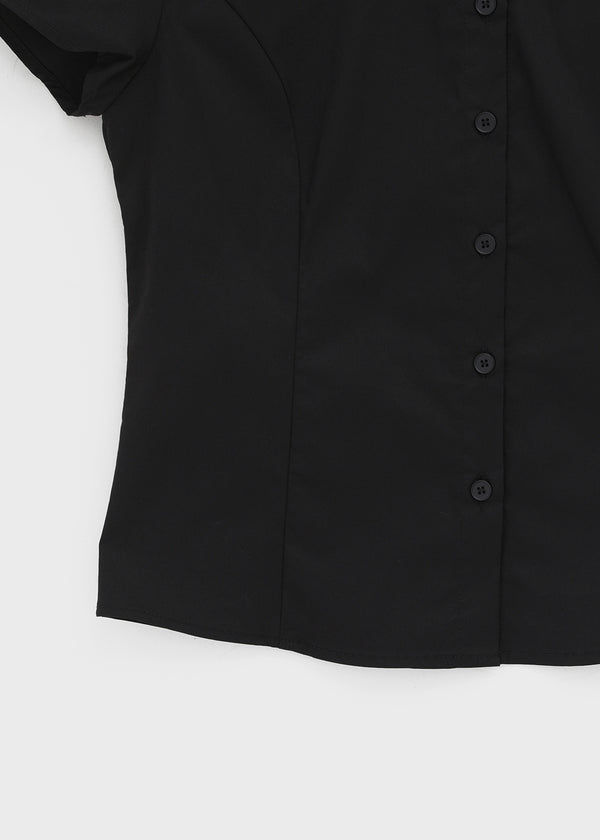 [MADE] Kuriring Cotton-Span Slim Short-Sleeve Shirt