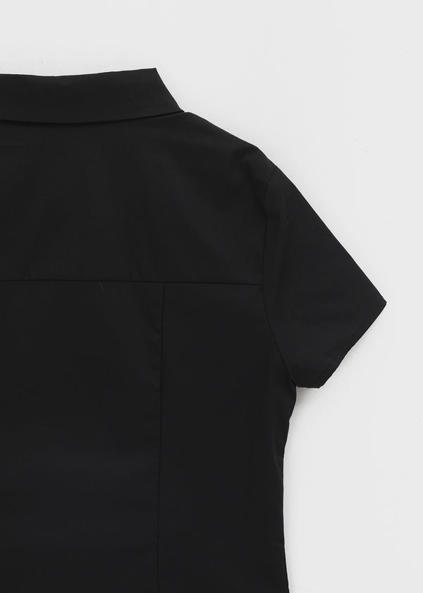 [MADE] Kuriring Cotton-Span Slim Short-Sleeve Shirt