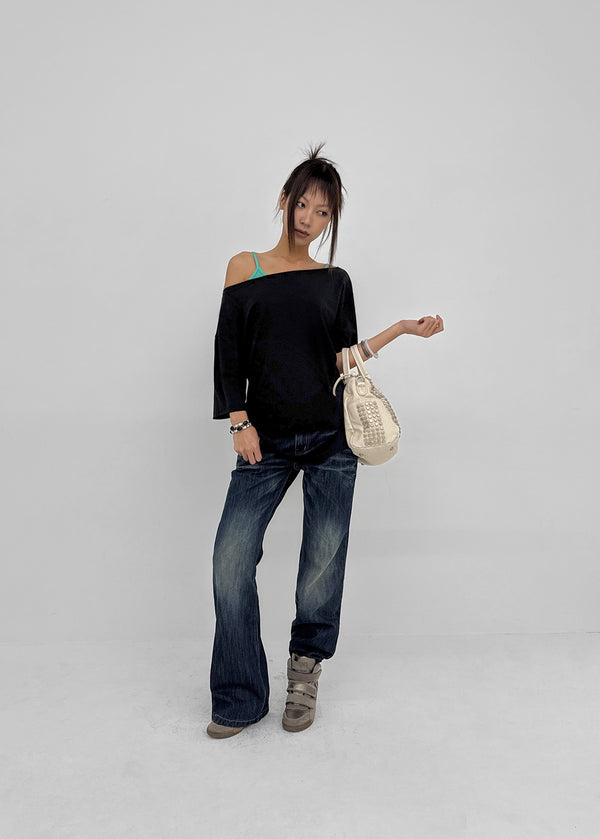 [MADE] Titsti Cut-Out Off-Shoulder Short Sleeve Top