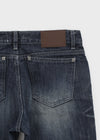 Curling Low-waist Bootcut Denim Pants