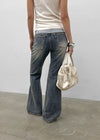 Sharkem Stitch Low-waist Bootcut Denim Pants