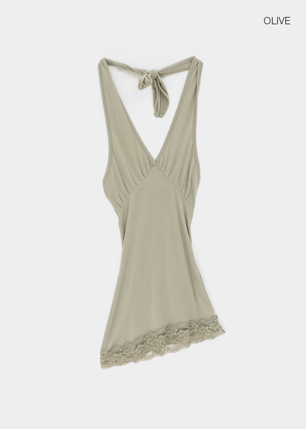 Nuttung Lace Halter Sleeveless