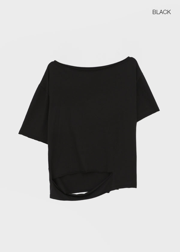 [MADE] Titsti Cut-Out Off-Shoulder Short Sleeve Top