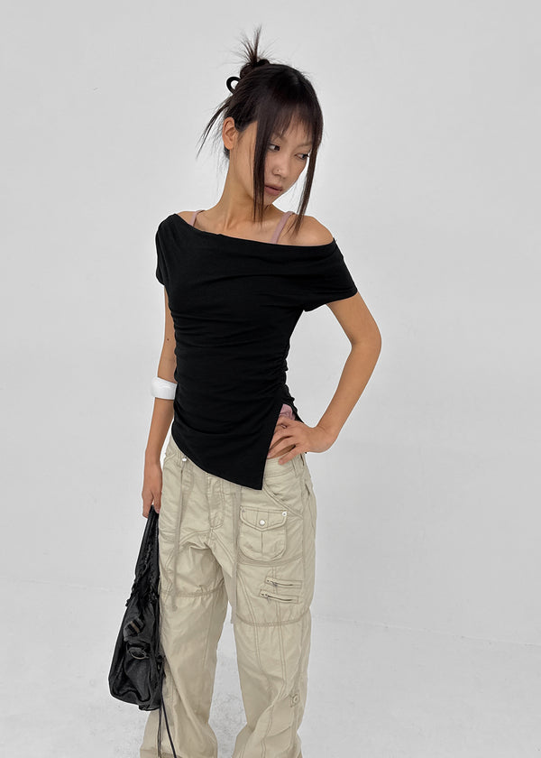 [MADE] Haller Drape Short Sleeve Top