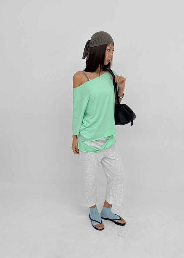 [MADE] Titsti Cut-Out Off-Shoulder Short Sleeve Top