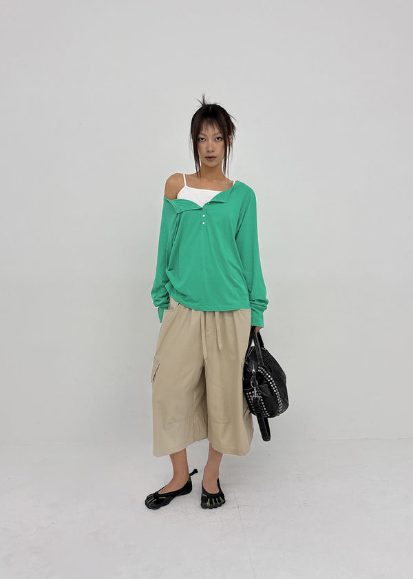 [MADE] Titea Henley Summer Long Sleeve Top