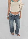 Canding Color-block Layered Sleeveless Top