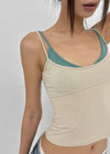Canding Color-block Layered Sleeveless Top