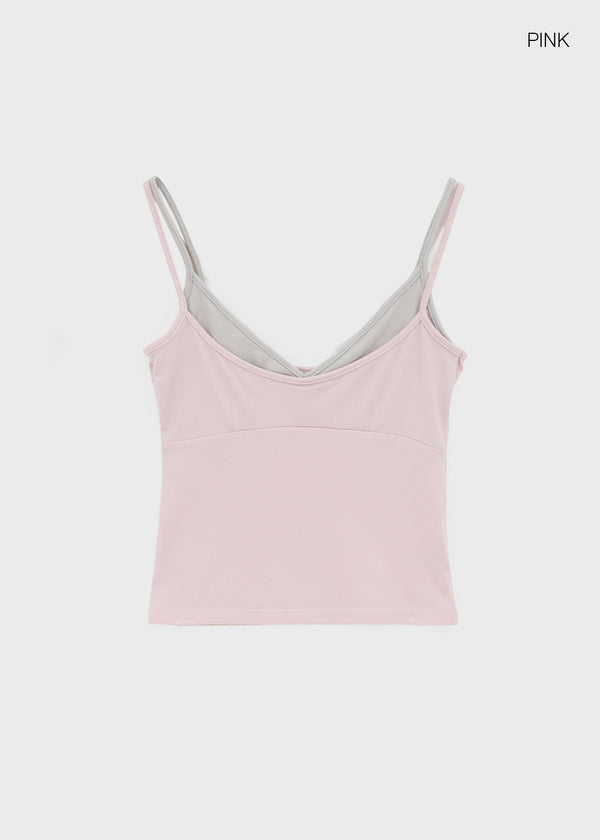 Canding Color-block Layered Sleeveless Top