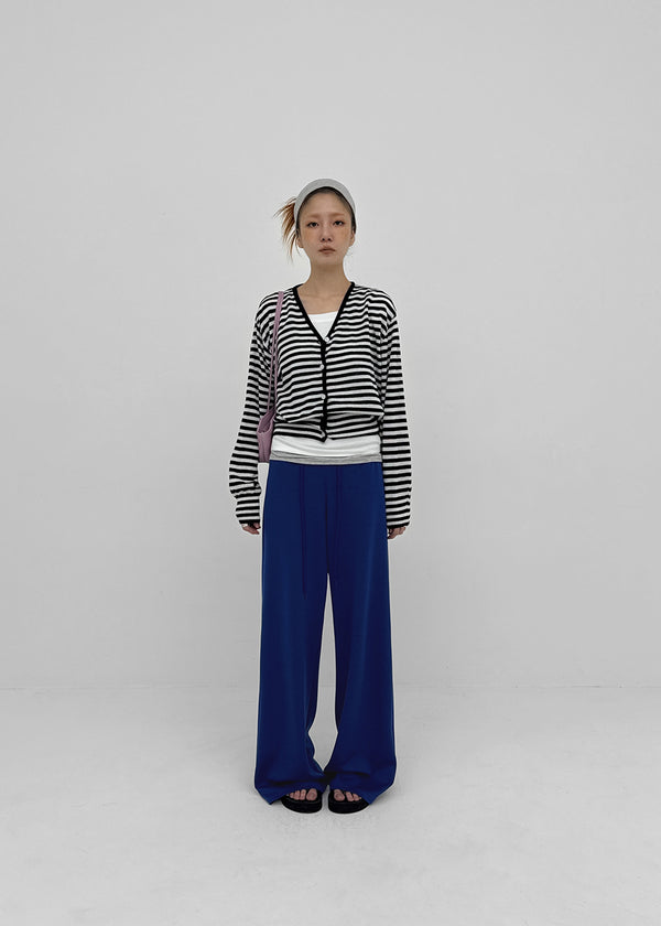 Hottin Striped Bamboo Knit Cardigan