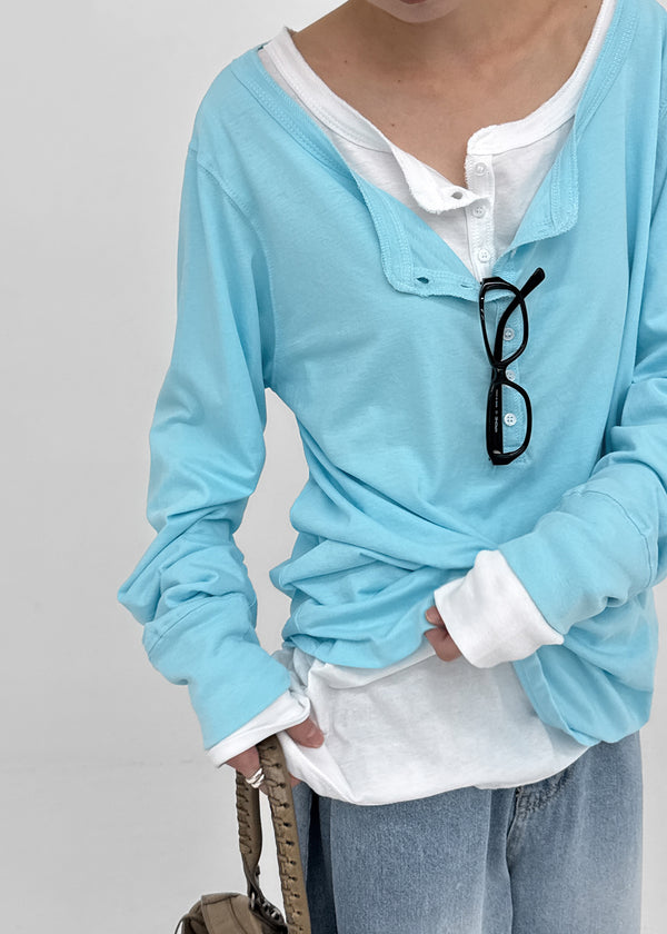 [MADE] Titea Henley Summer Long Sleeve Top