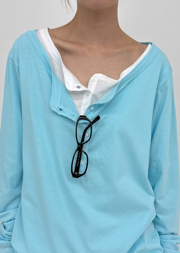 [MADE] Titea Henley Summer Long Sleeve Top
