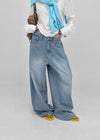Colking Folding Wide Denim Pants