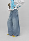 Colking Folding Wide Denim Pants