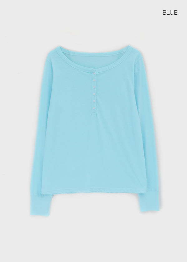 [MADE] Titea Henley Summer Long Sleeve Top