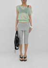 Caliot Folding Elastic Capri Pants