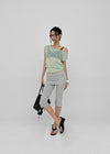 Caliot Folding Elastic Capri Pants