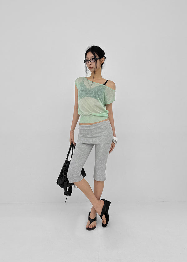 Caliot Folding Elastic Capri Pants