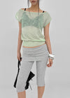 Caliot Folding Elastic Capri Pants