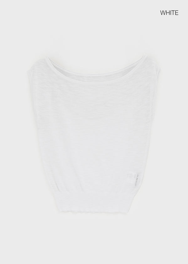 [MADE] Pruisi Summer Boat Neck Knit Top