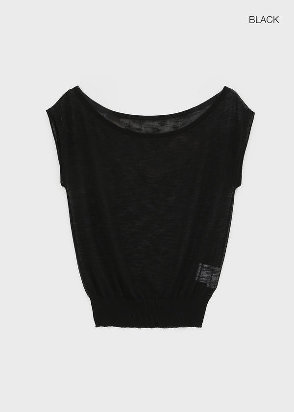 [MADE] Pruisi Summer Boat Neck Knit Top