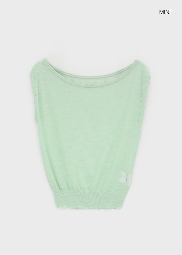 [MADE] Pruisi Summer Boat Neck Knit Top