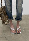 Mikaya Studded Leather Flip-flops