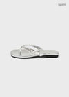 Mikaya Studded Leather Flip-flops