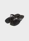 Mikaya Studded Leather Flip-flops
