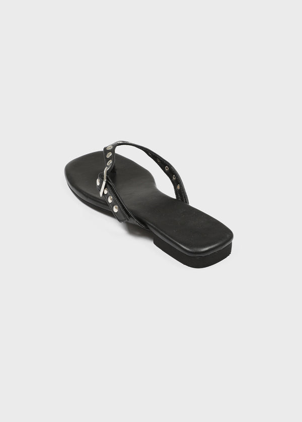 Mikaya Studded Leather Flip-flops