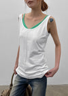 [MADE] Neko Pintuck Long Sleeveless Top