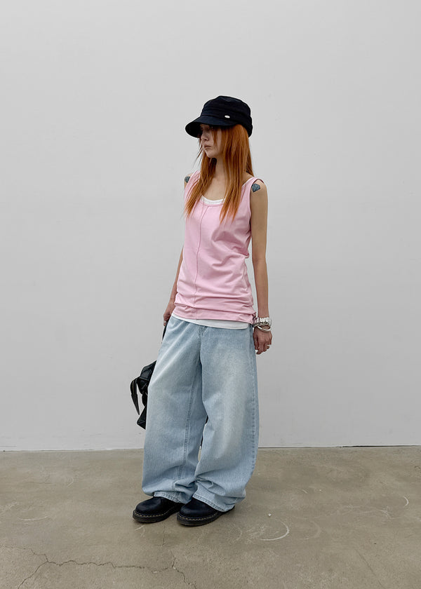 Gemmon Striped Wide Denim Pants