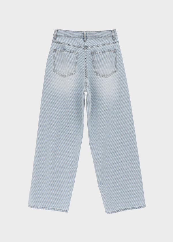 Gemmon Striped Wide Denim Pants