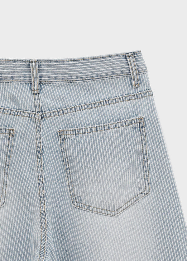 Gemmon Striped Wide Denim Pants
