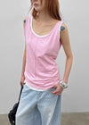 [MADE] Neko Pintuck Long Sleeveless Top