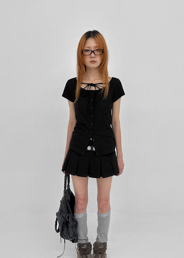 [MADE] Etolen Strap Short Sleeve Cardigan