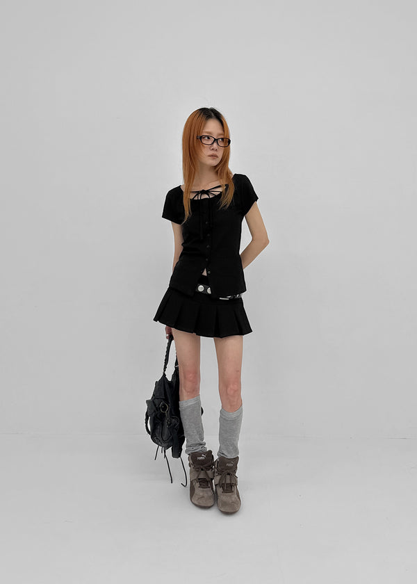 [MADE] Etolen Strap Short Sleeve Cardigan